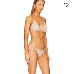 CHIO Elegant Cream Ruffle Bikini Set – Luxury Swimwear Size S